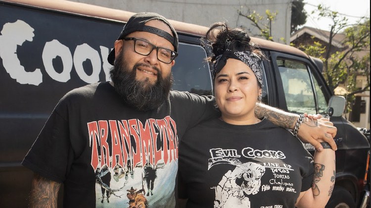 "The McSatan" and "The Bruja" are on the menu at Evil Cooks where Alex Garcia and Elvia Huerta are on a mission to "Make Tacos Great Again."